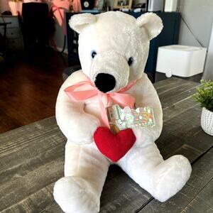 Wonder Toys Circus Circus White Teddy Bear‎ Plush, Stuffed Animal